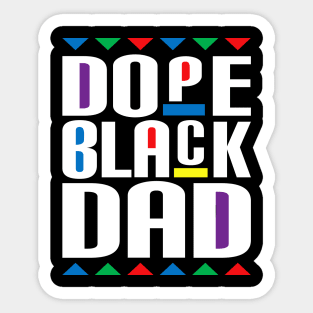 Dope Black Dad, Juneteenth African American Pride Freedom Day Sticker